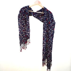 Whimsical and nature-inspired bug print scarf